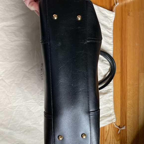 Authentic Lauren Ralph Lauren Black Leather Tote - Picture 4 of 8